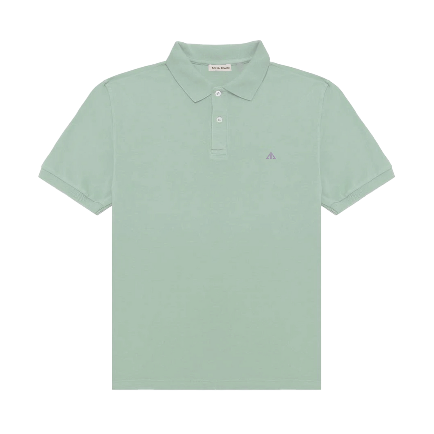 Polo manga corta verde claro.