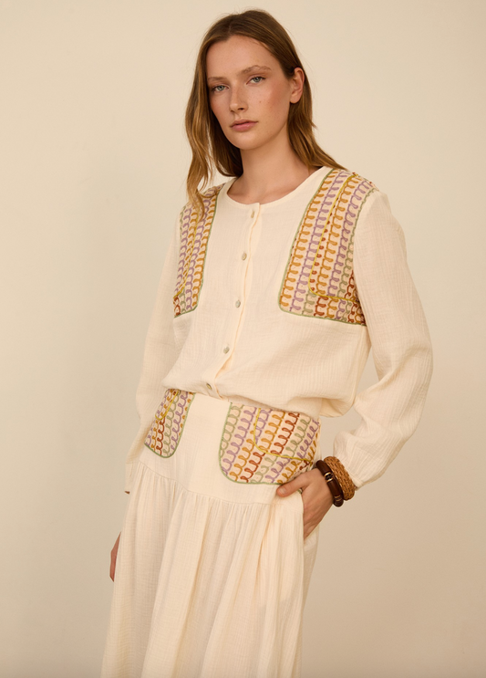 Camisa bordados pañuelo