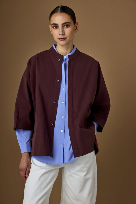 Cazadora abierta granate