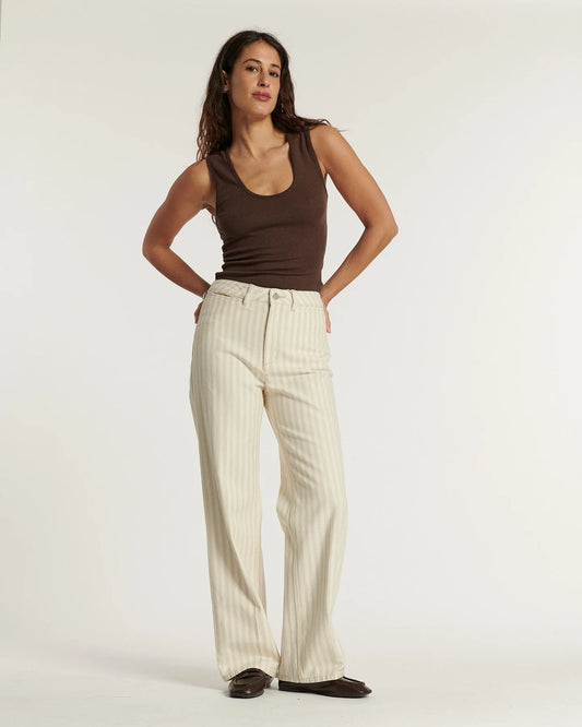 Pantalón denim rayas