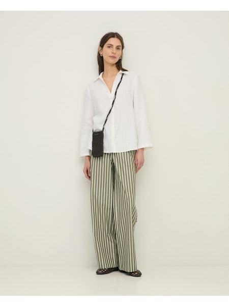 Pantalón ancho de rayas