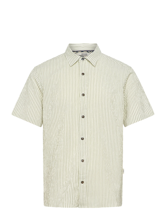 Camisa manga corta rayas verdes
