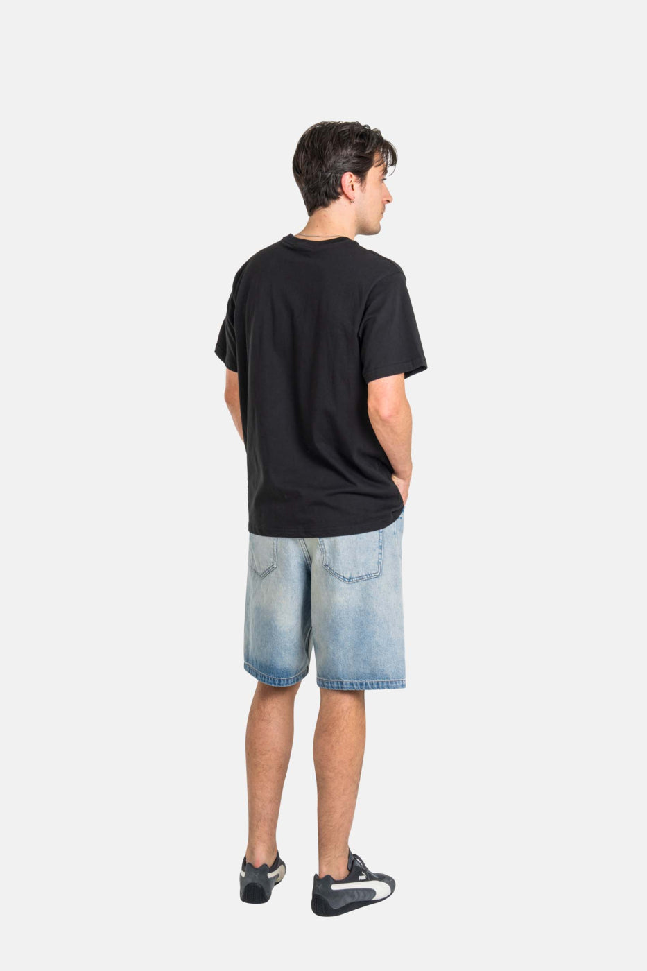 Short denim azul medio