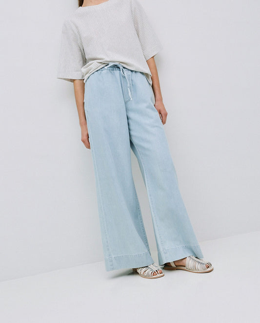 Pantalón palazzo denim