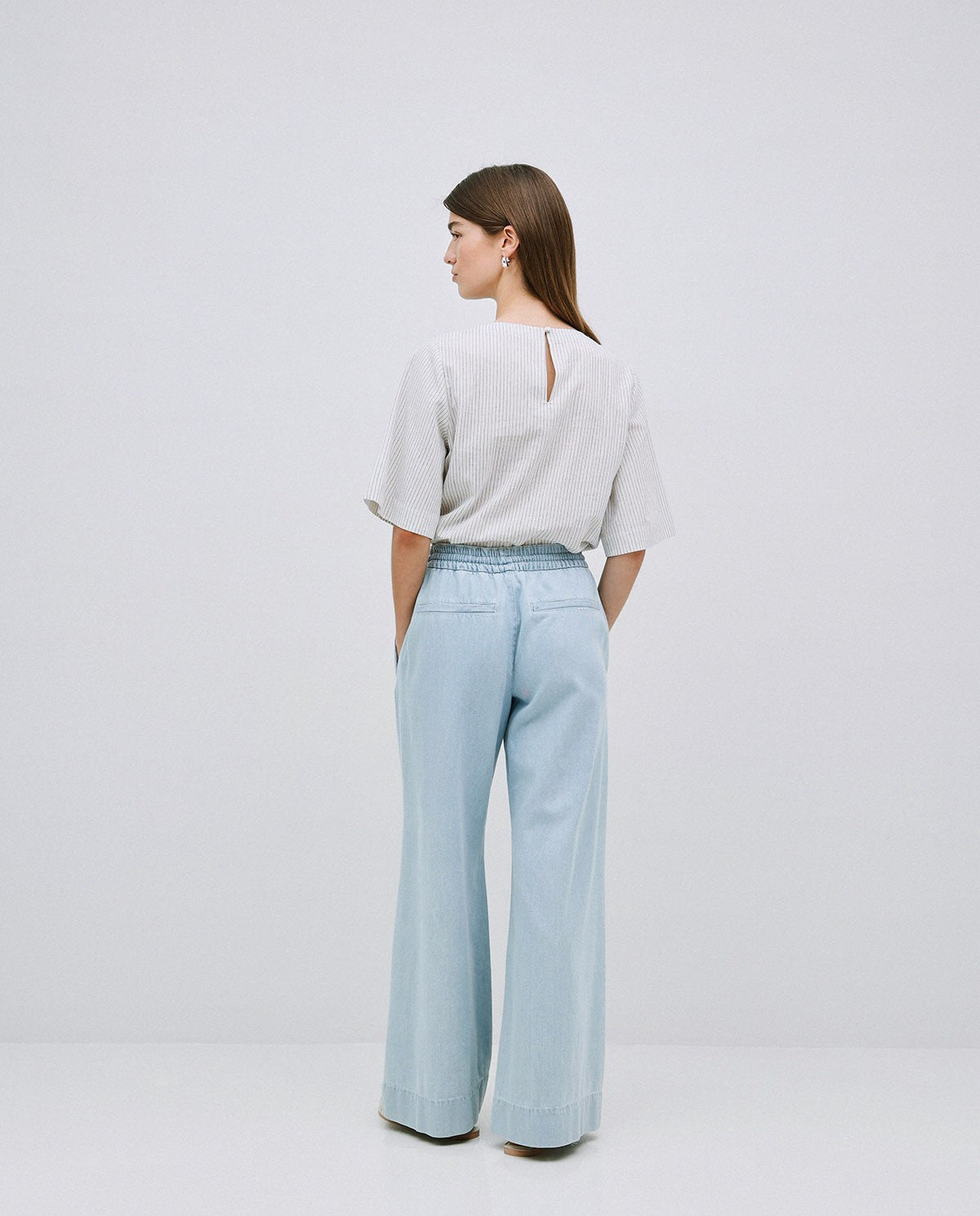 Pantalón palazzo denim