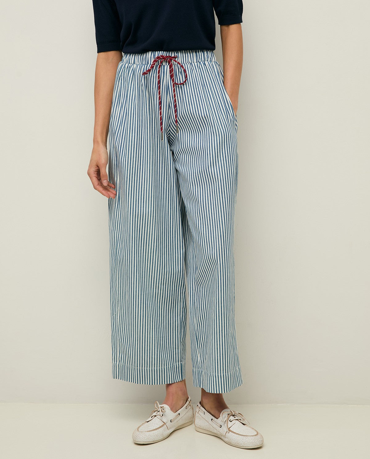 Pantalón ancho rayas