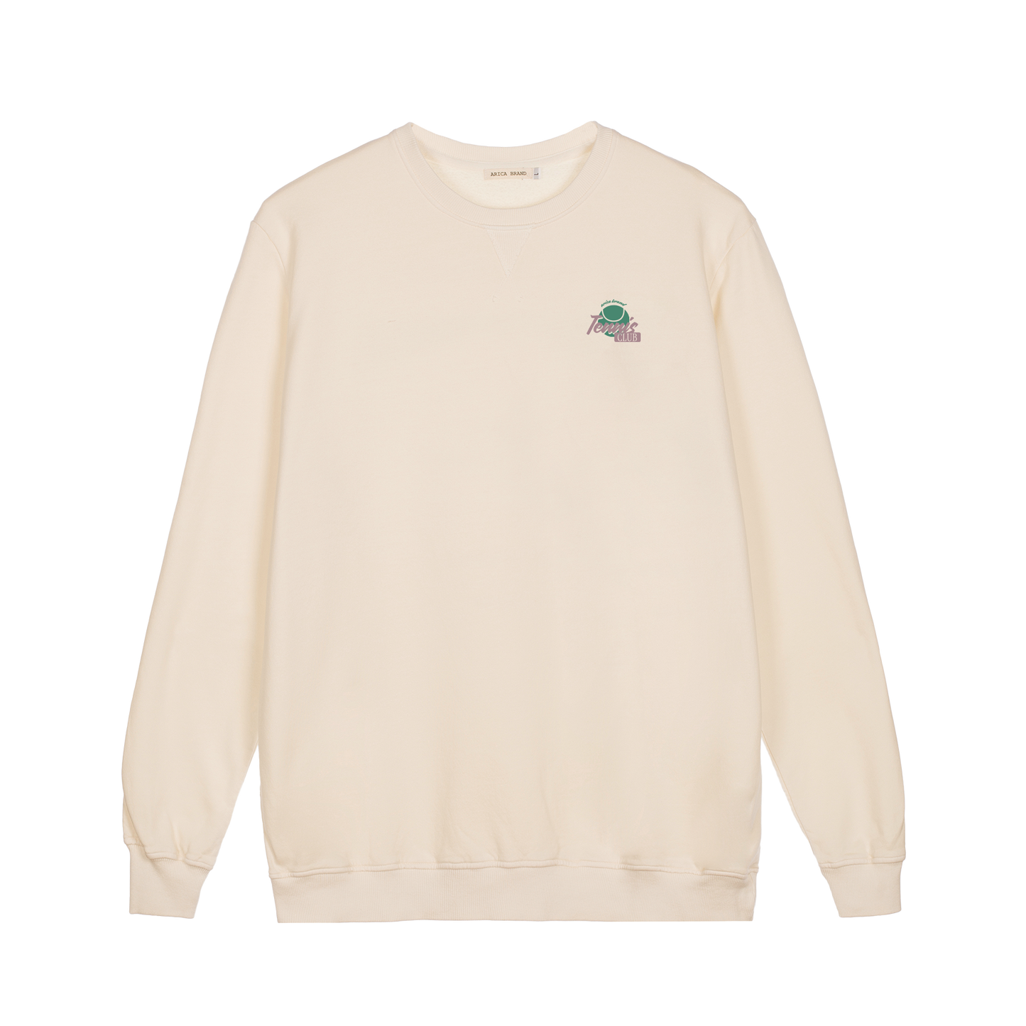 Sudadera estampada crema.