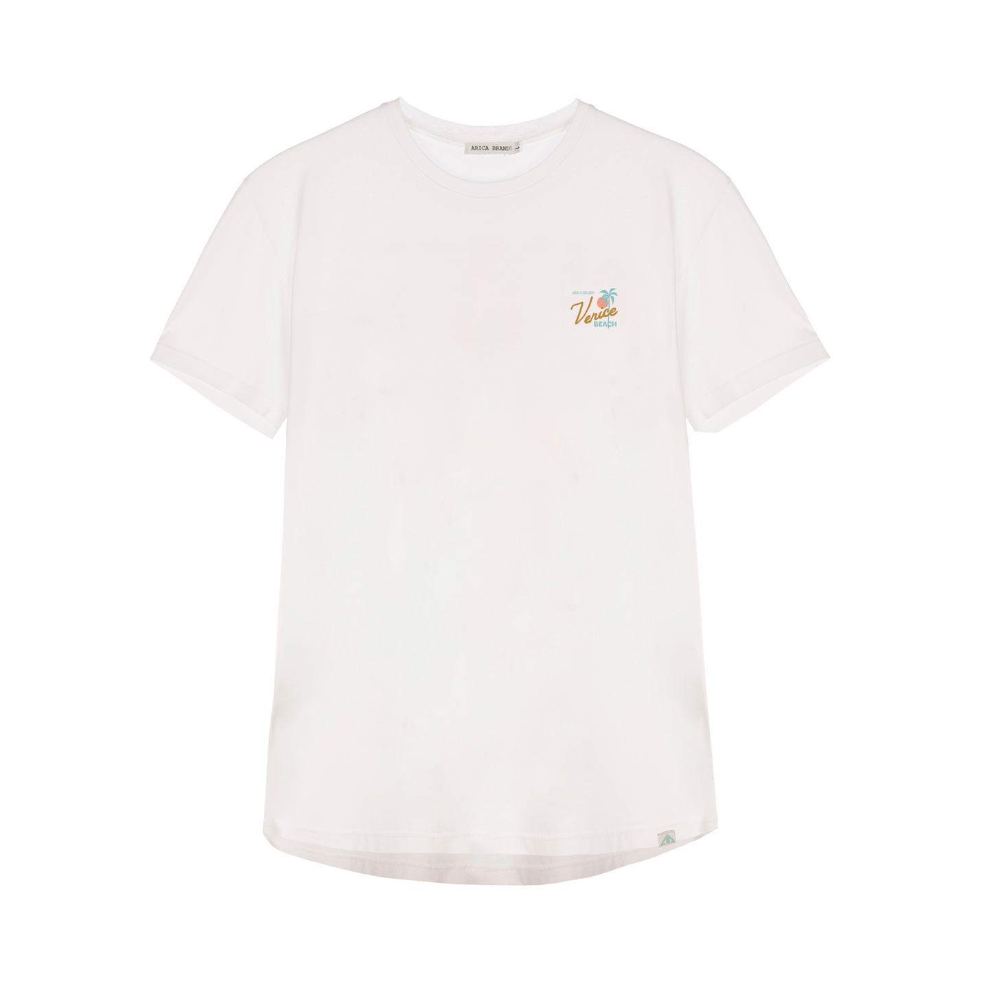 Camiseta manga corta blanca estampada.