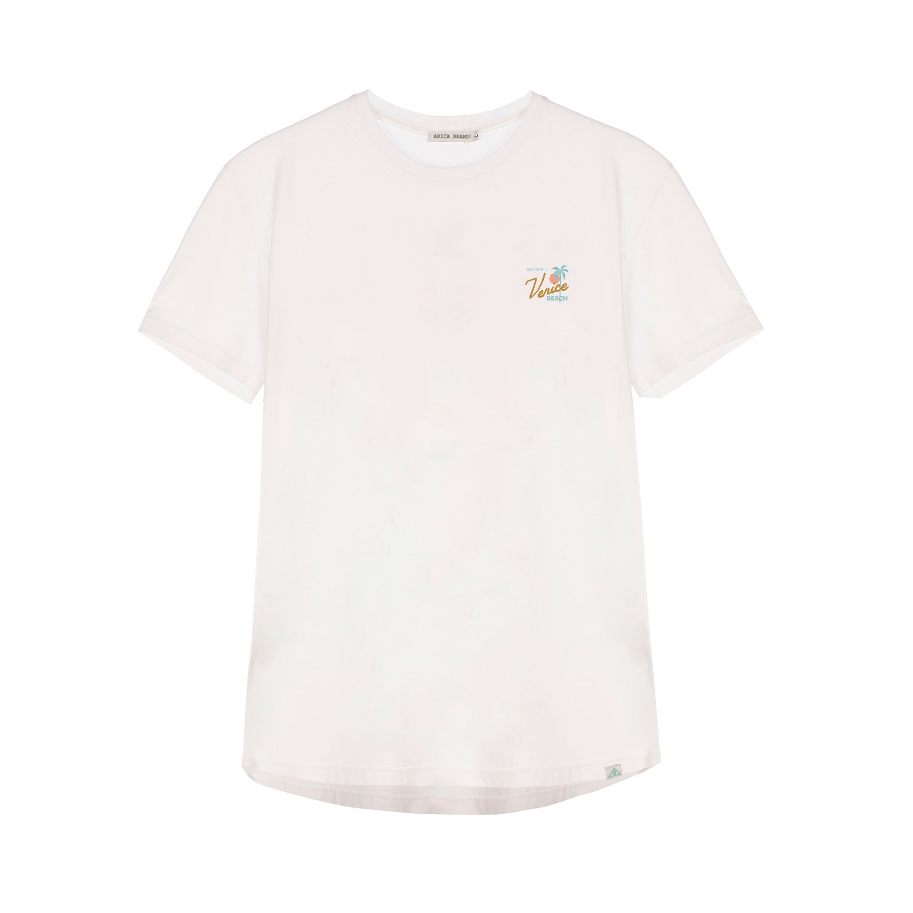 Camiseta manga corta blanca estampada.