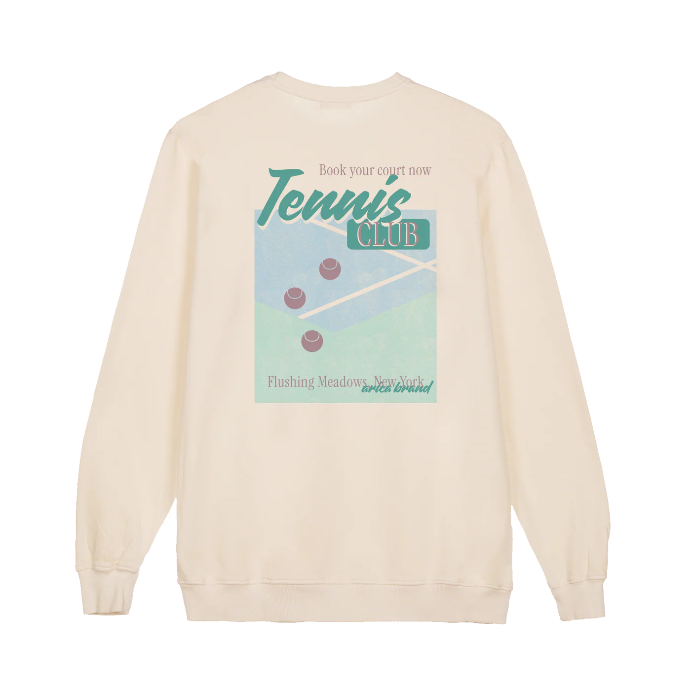 Sudadera tennis crema