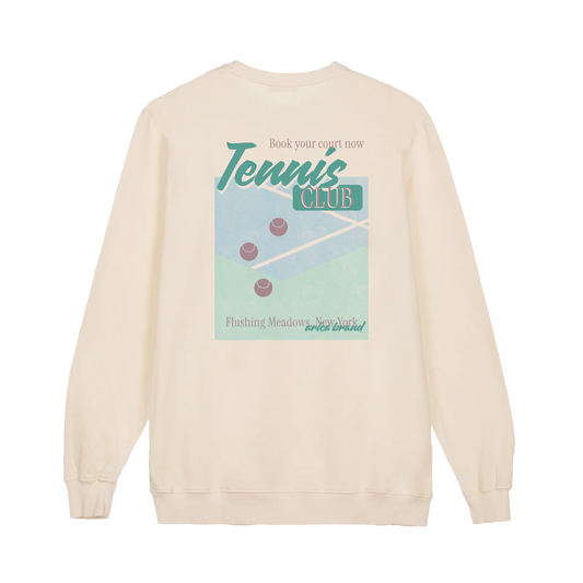 Sudadera tennis crema