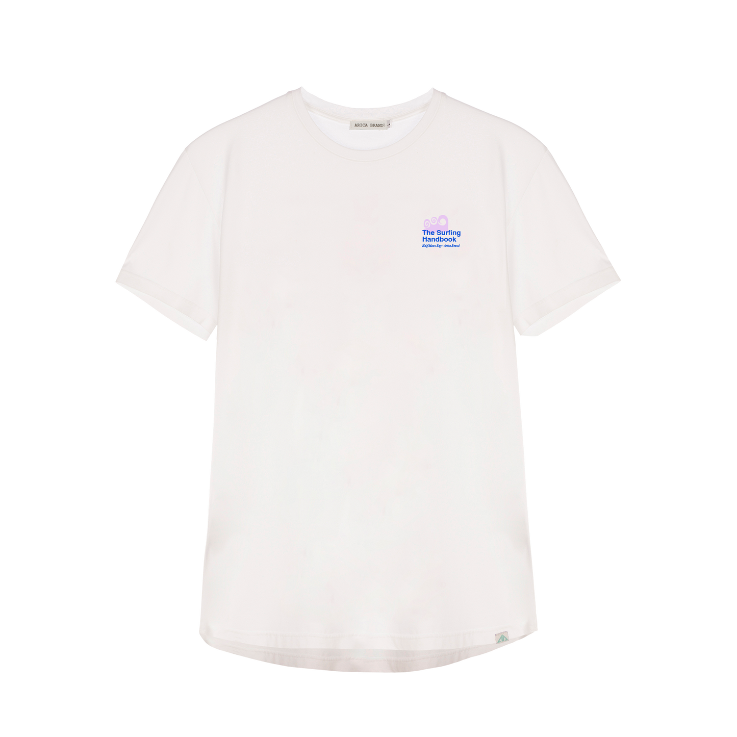 Camiseta manga corta blanca estampada.