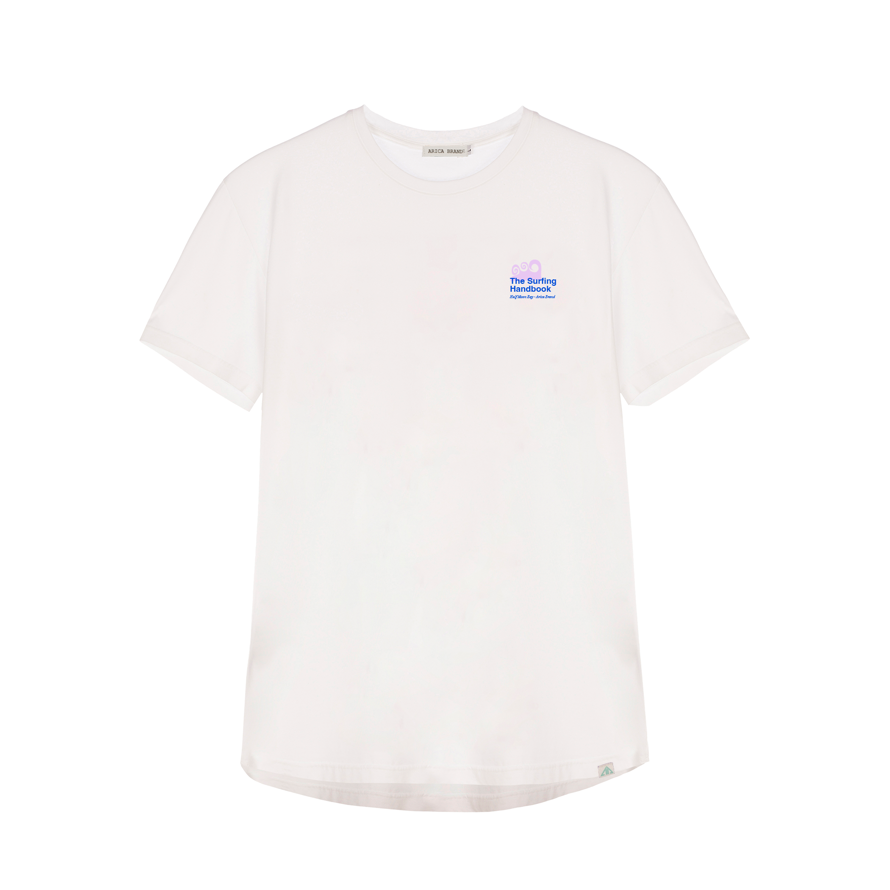 Camiseta manga corta blanca estampada.