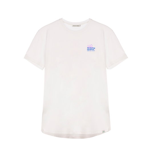 Camiseta manga corta blanca estampada.