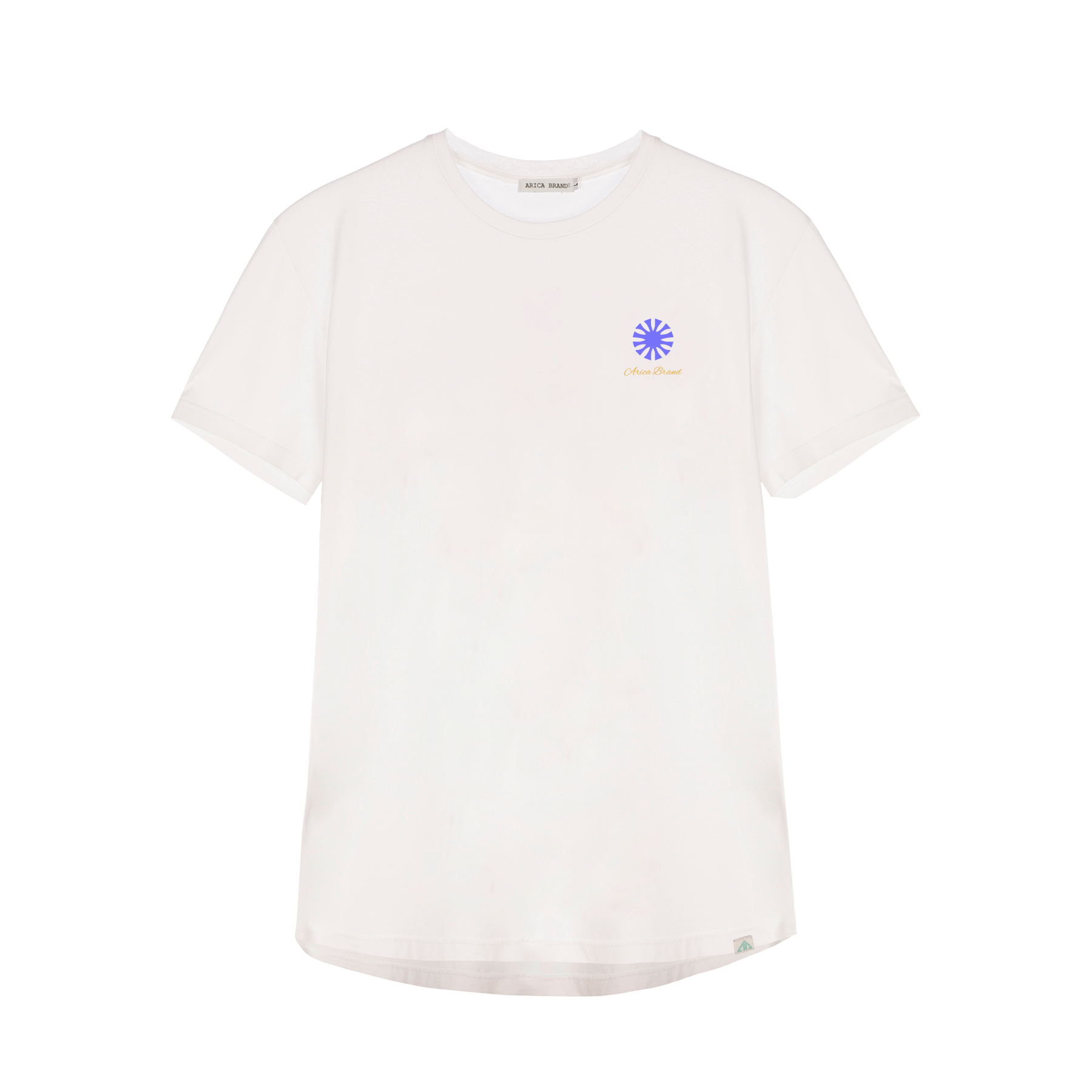 Camiseta manga corta blanca estampada.