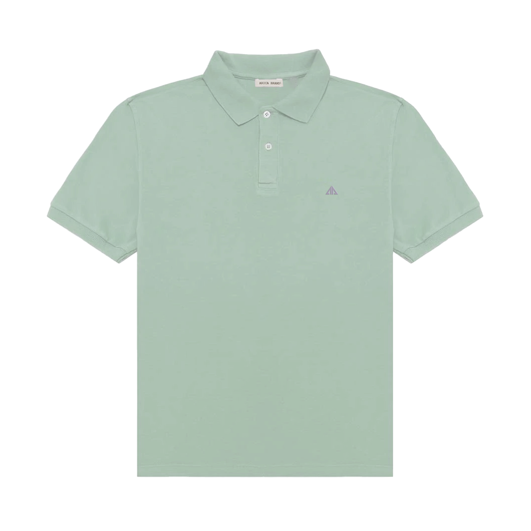 Polo manga corta verde claro.