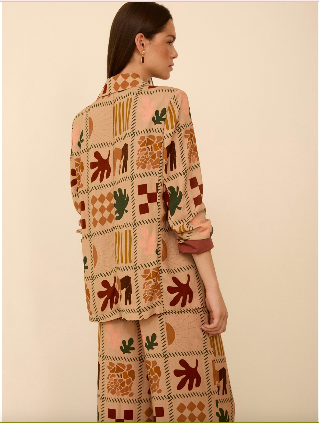 Blazer ligera estampada