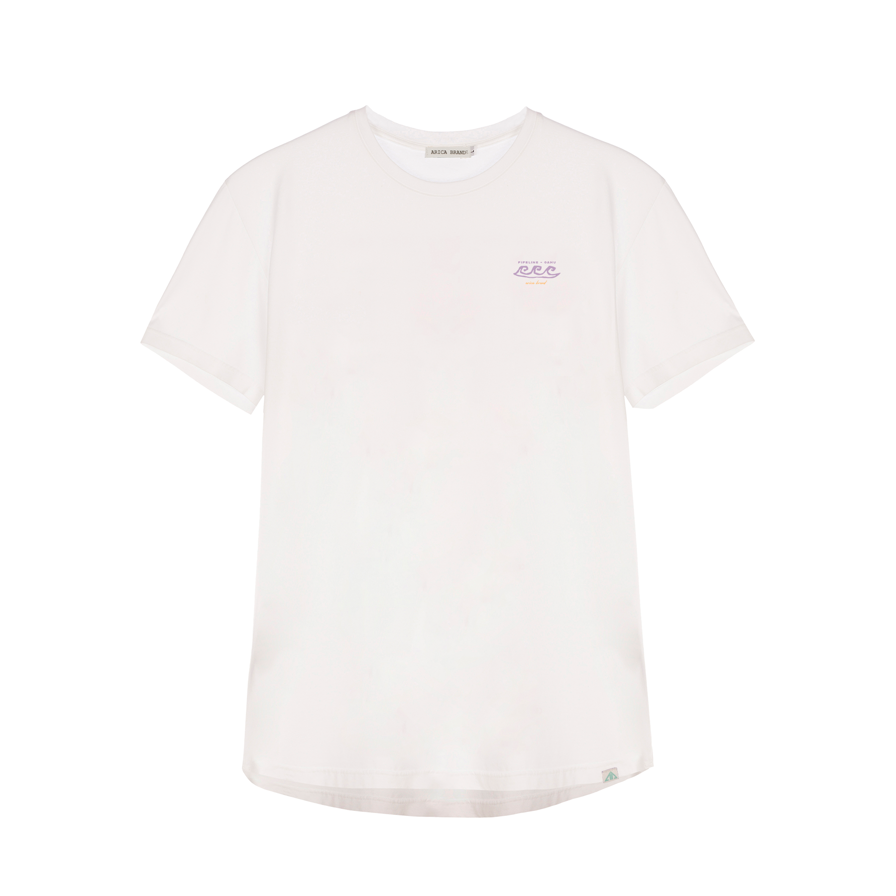 Camiseta manga corta blanca estampada.