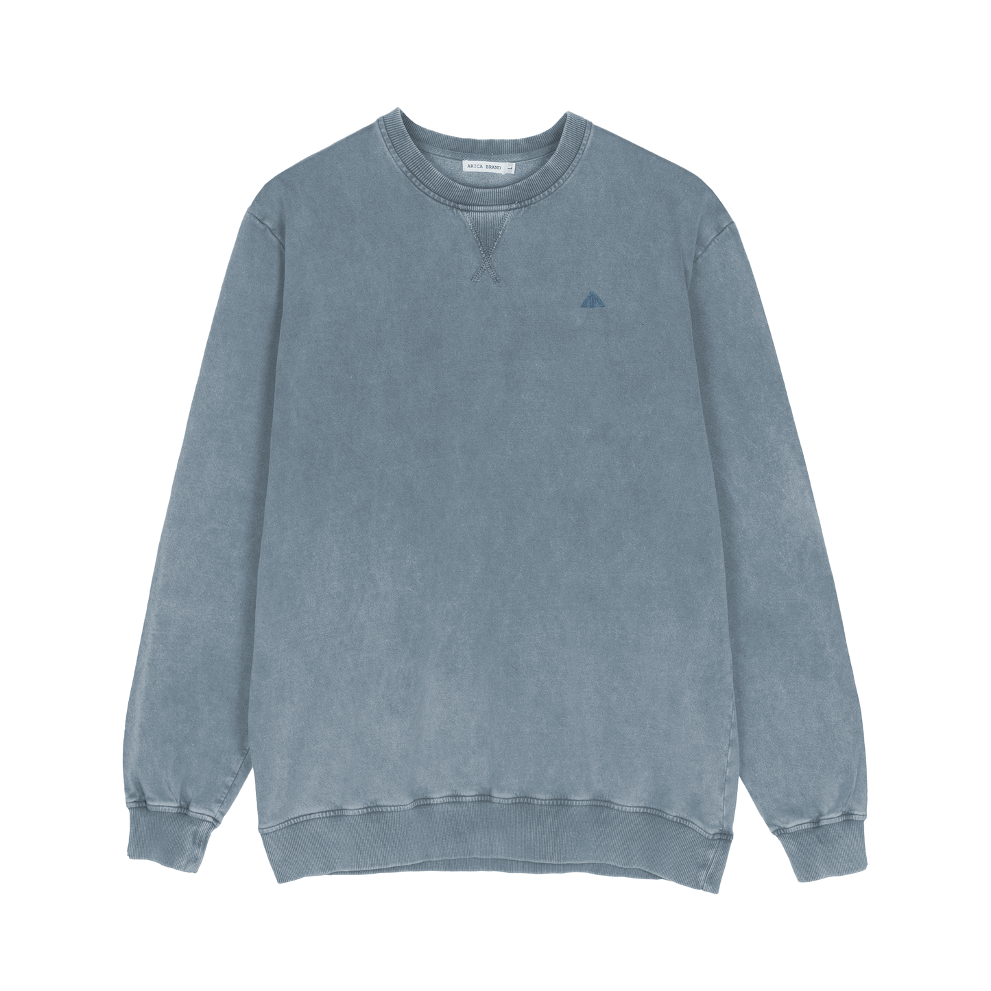 Sudadera básica verde azulado gastado.