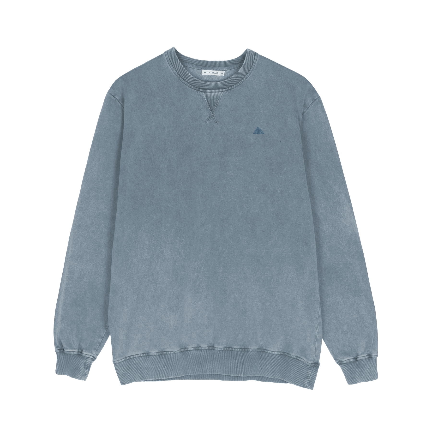 Sudadera básica verde azulado gastado.
