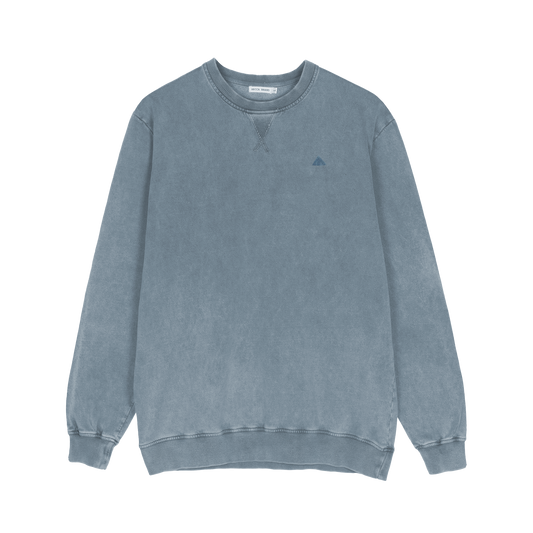 Sudadera básica verde azulado gastado.