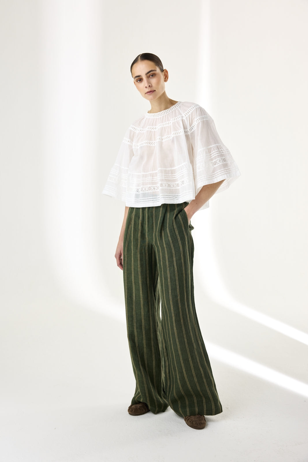 Pantalones pinzas rayas