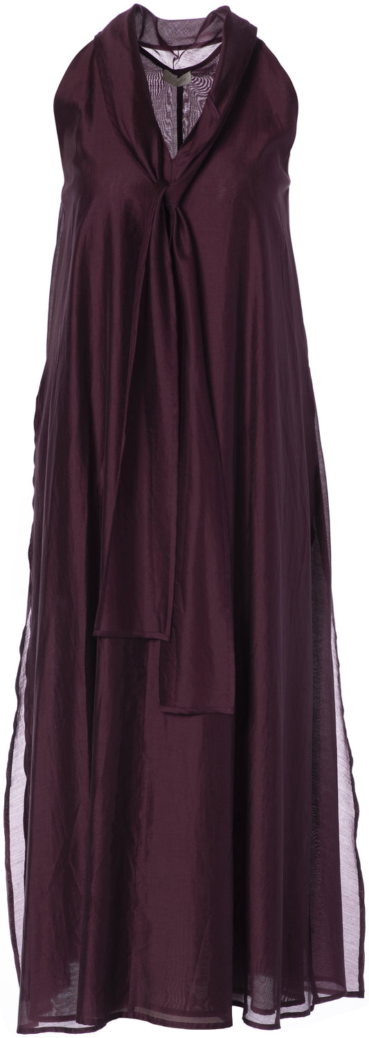 Vestido midi granate