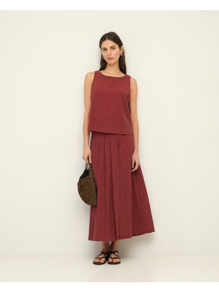 Falda doble capa en rojo