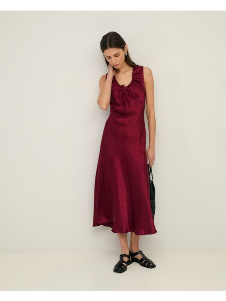 Vestido seda rojo